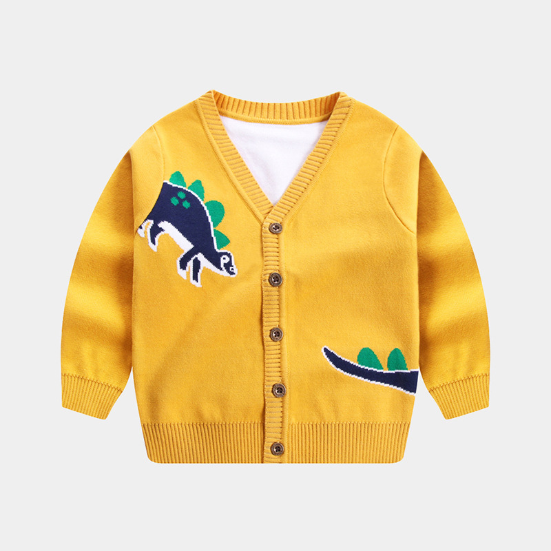Boys' Knit Cardigan Dinosaur Pattern Sweater, Casual Top for Kids — image 8