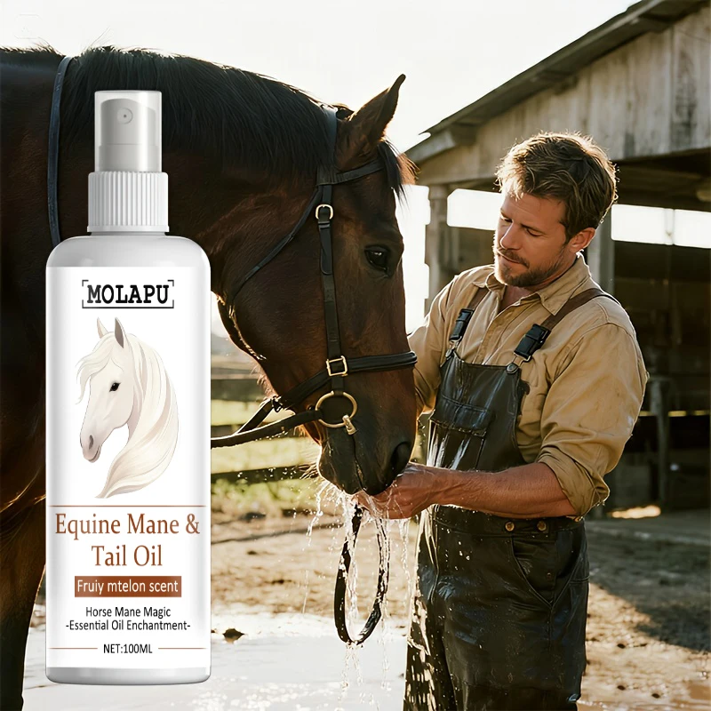 Aceite de Aseo para Carreras de Caballos, Diseñado Especialmente para Carreras de Caballos, Aumenta la Brillantez Rápida en el Día de la Carrera y Previne la Polvo. 100ml, Fácil de Transportar, Adecuado para Caballos Grandes y Pequeños — imagen 1
