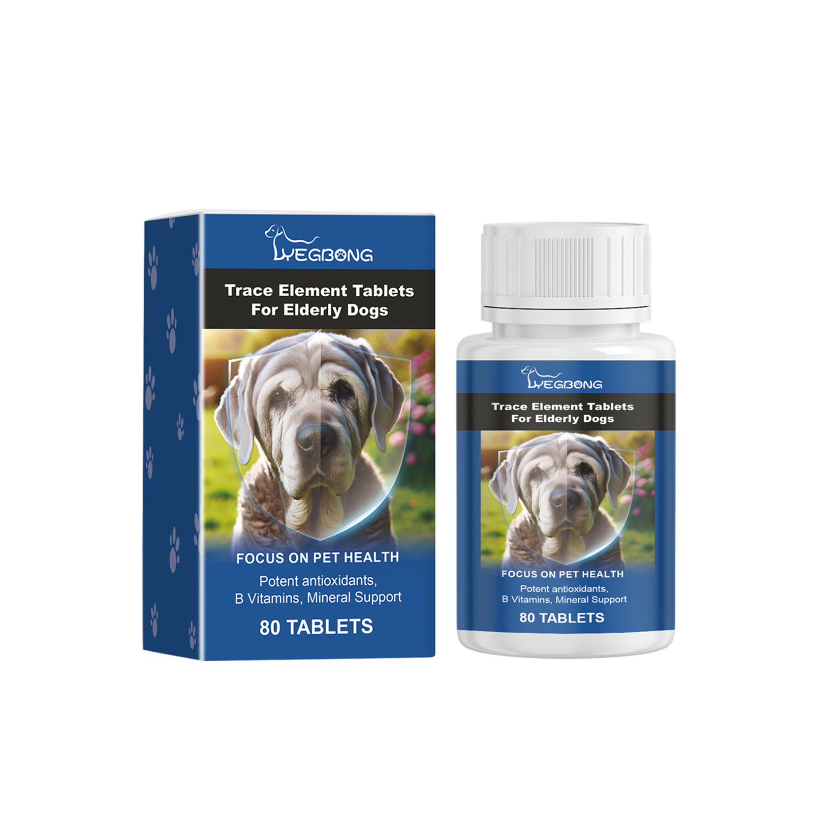 Yegbong Trace Element Tablets For Elderly Dogs, Nerve To Promote Overall Health Calcium Supplement Elderly Dog Care Calcium Tablets — image 2