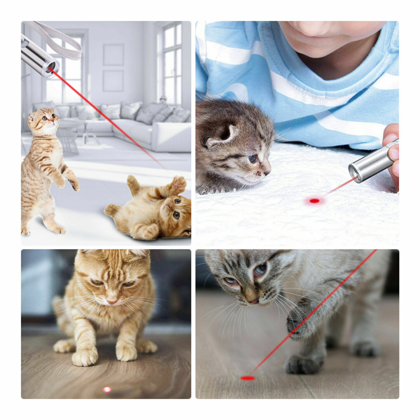 2PCS 3 in1 1mw USB Rechargeable Pet Toy Pen Flashlight Red laser Beam UV Light 3-Modes Lamp — image 12