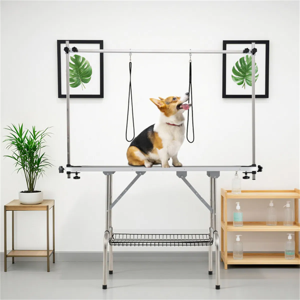 Foldable Pet Grooming Table with Adjustable H-shaped Arms, 330 LBS Capacity for Small-Large Dogs — image 5