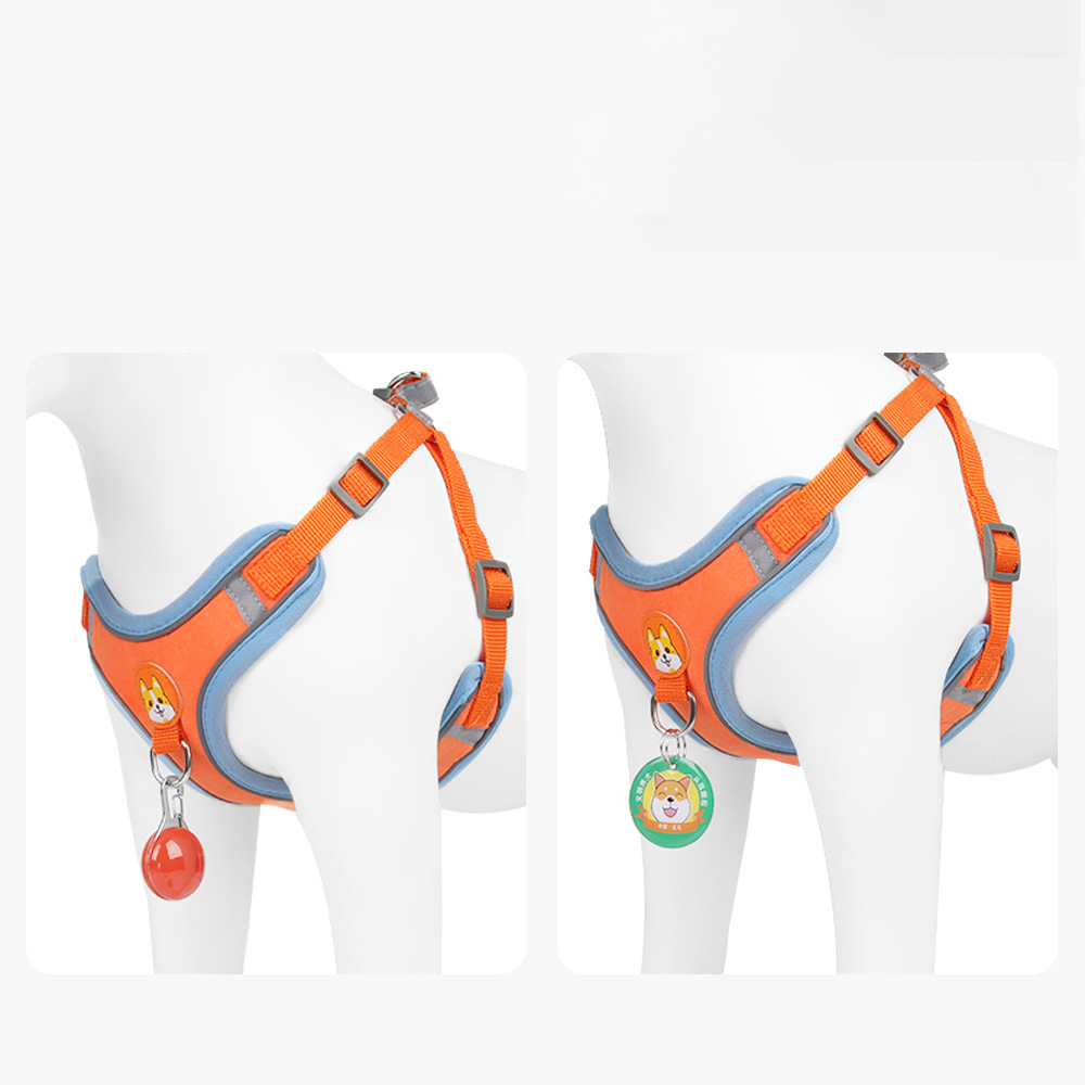 Pet Chest Harness Vest Type Dog Harness Small Dog Rope Reflective Dog Leash — image 3