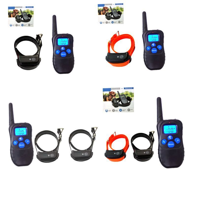 Pet Training Collar Anti Barking Device Waterproof Rechargeable Electric Shock Dog Training Collar With Remote Control — image 5