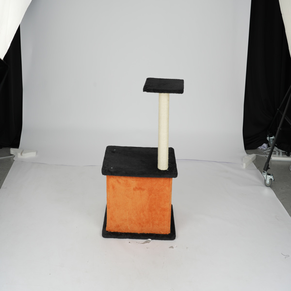 Árbol de Gatos para Halloween, Torre de Gatos con Condo Espacioso y Poste de Rastrillado en Sisal, Negro y Naranja — imagen 7