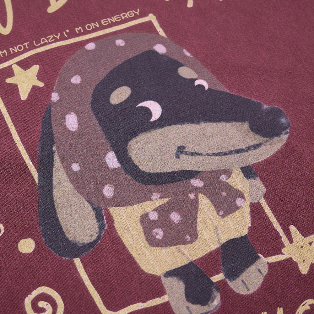 Cartoon Dog Printed Short Sleeve T-shirt — image 2