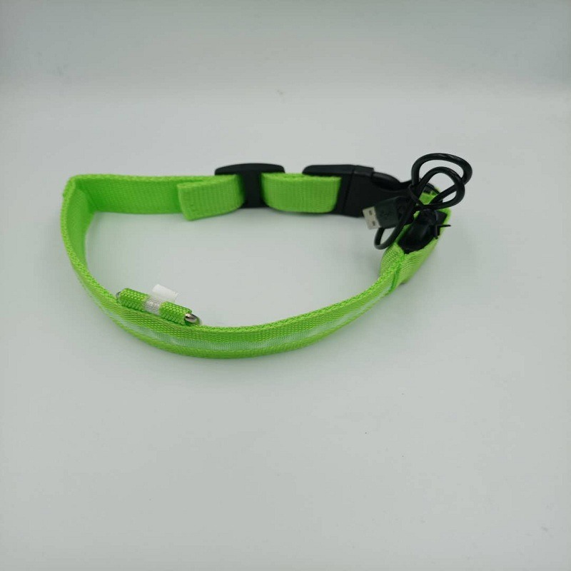 Led Pet Collar Glow Collar Pet Belt Mesh Rechargeable Neck Ring Usb Rechargeable Dog Cord Collar Battery — image 6