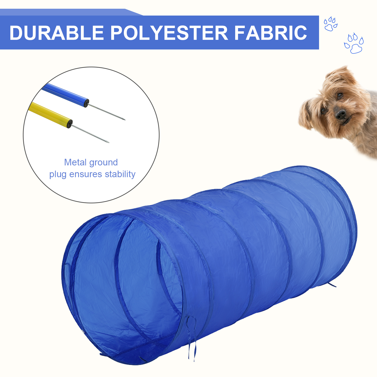 Kit de Entrenamiento de Agilidad para Perros en Jardín - Curso de Obstáculos Competitivos — imagen 3