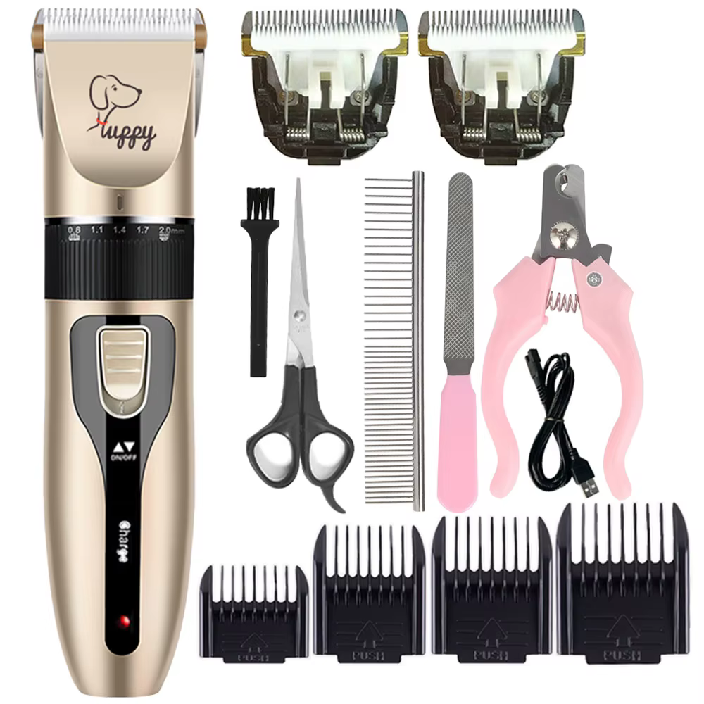 Dog Clipper Pet/Cat/Rabbit Hair Clippers Grooming Haircut Professional Trimmer Shaver Set Pets Cordless Rechargeable Promotions — image 1