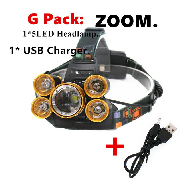 15000Lm XM-T6x3 LED Headlight ZOOM Flashlight Torch Camping Fishing Headlamp lantern Use 2*18650 battery / AC/Car/Usb/ charging — image 13