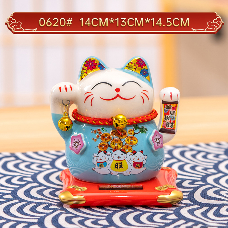 Gato de suerte chino decorativo que puede mover la mano anualidad regalo para coches pequeños adornos artesanías — imagen 13