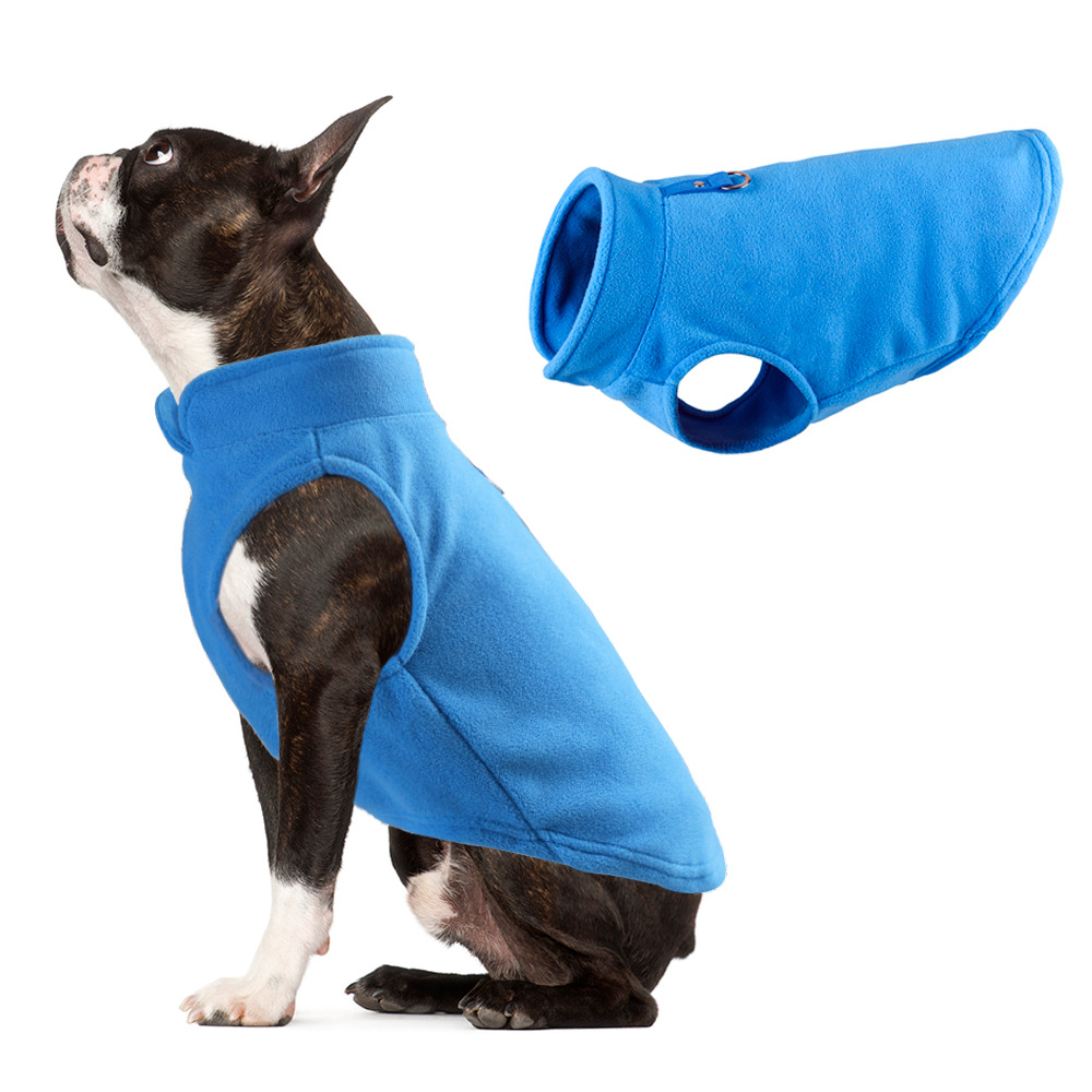 Dog clothing thickened solid color fleece pet dog supplies — image 3