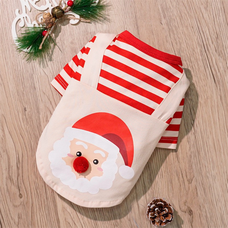 Small medium and large dogs Christmas pet supplies clothes teddy bears cotton coats — image 19