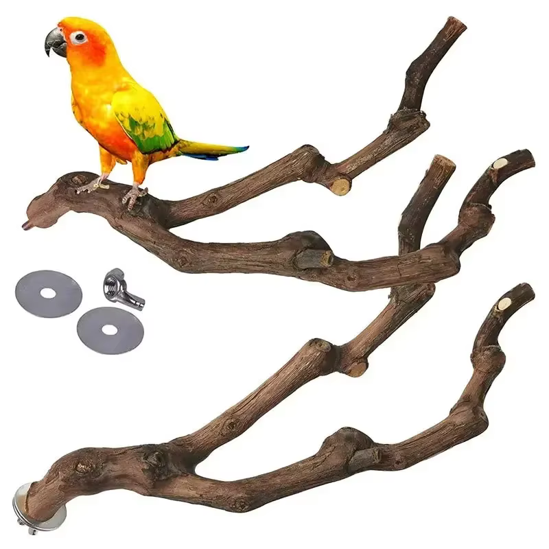 Palo de Estar para Mascotas Madera de Vino Silvestre: Palo de Pájaro para Periquitos y Cacatúas — imagen 1