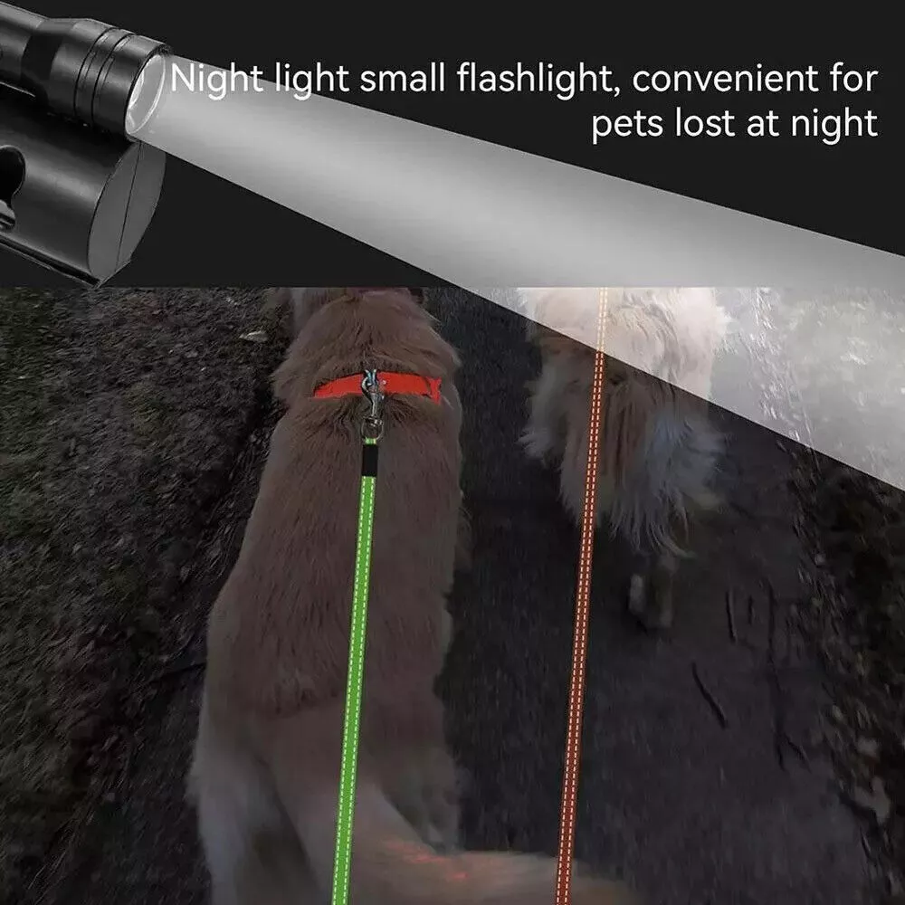 Doble Guía Retráctil Reflectiva para Mascotas con Mecanismo de Giro 360°