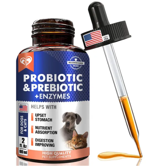 Suplementos Probióticos y Prebióticos con Enzimas para Perros y Gatos Salud Intestinal Completa Alimentos de Animales de Compañía — imagen 5