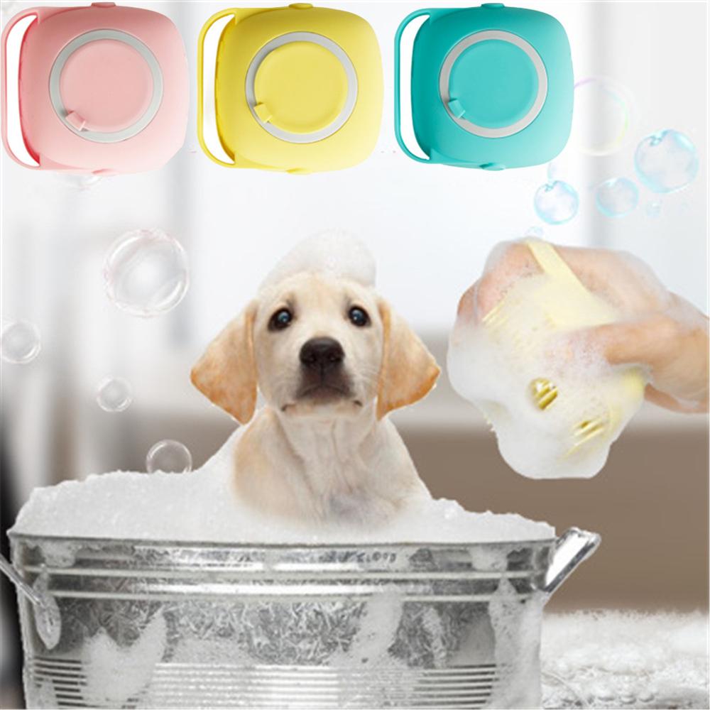 Pet Bath Brush Soft Silicone Comb Dogs Cats SPA Shampoo Massage Brush Shower Hair Removal Comb Pets Cleaning Grooming Tool — image 1
