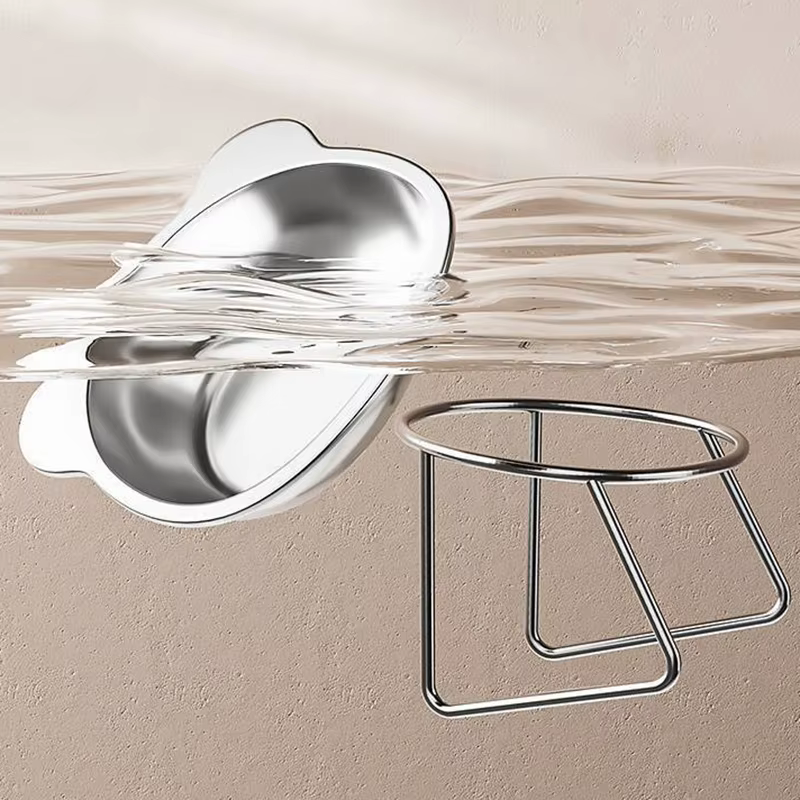 BOOTEELY Tilted Cat Bowl Stainless Steel Cat Food Bowls with Metal Stand Food and Water Dish for Cats Kitten Puppies Feeders Cat Supplies — image 6