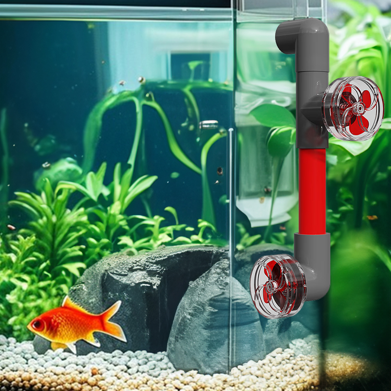4-Blade Auto-Rotating Fan Kit for Fish Tank Outlet - Clover Accessories, Aquarium Filter Screen Add - ons — image 3