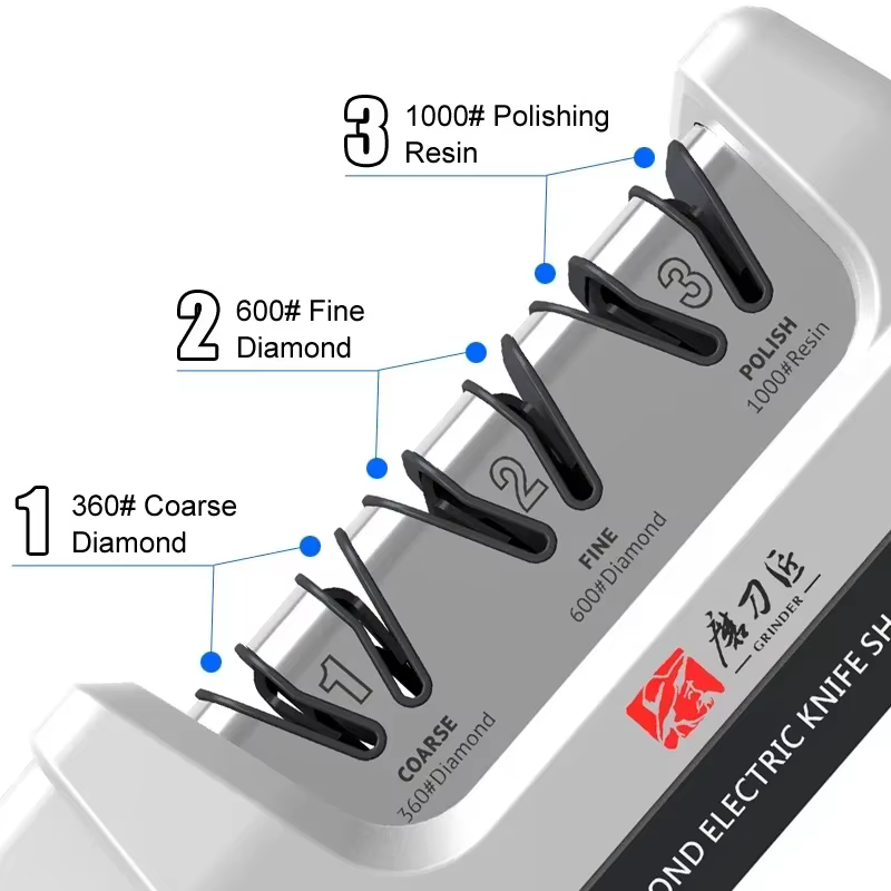TAIDEA Electric Diamond Knife Sharpener New Upgrade Sharpening System Have Polishing Grit 360/600/1000# Professional Sharpeners — image 6