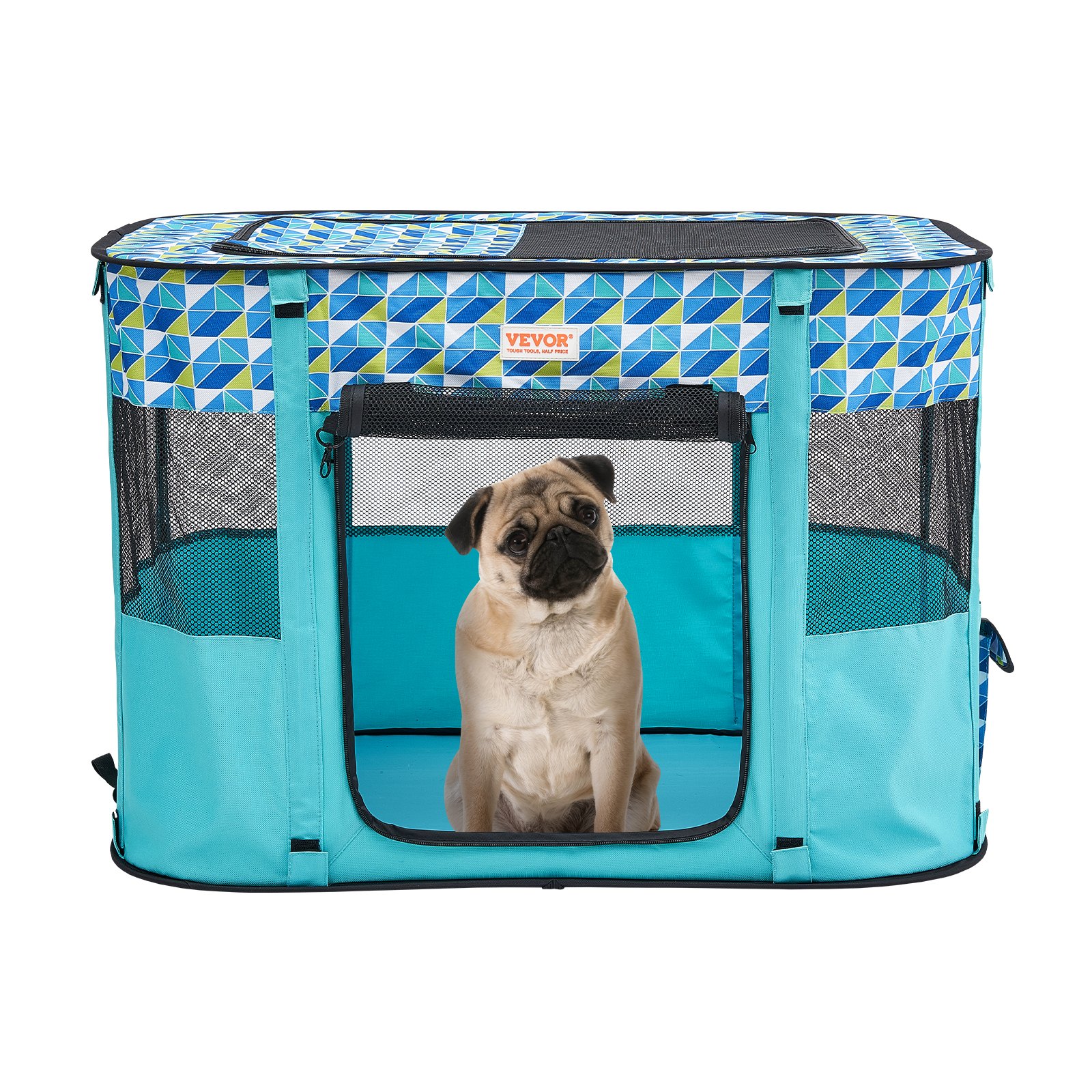 Jaula Portátil para Mascotas Plegable 81 cm x 61 cm x 56 cm - Cuna para Perros, Gatos y Animales Pequeños Impermeable con Tela de Algodón 600D — imagen 1
