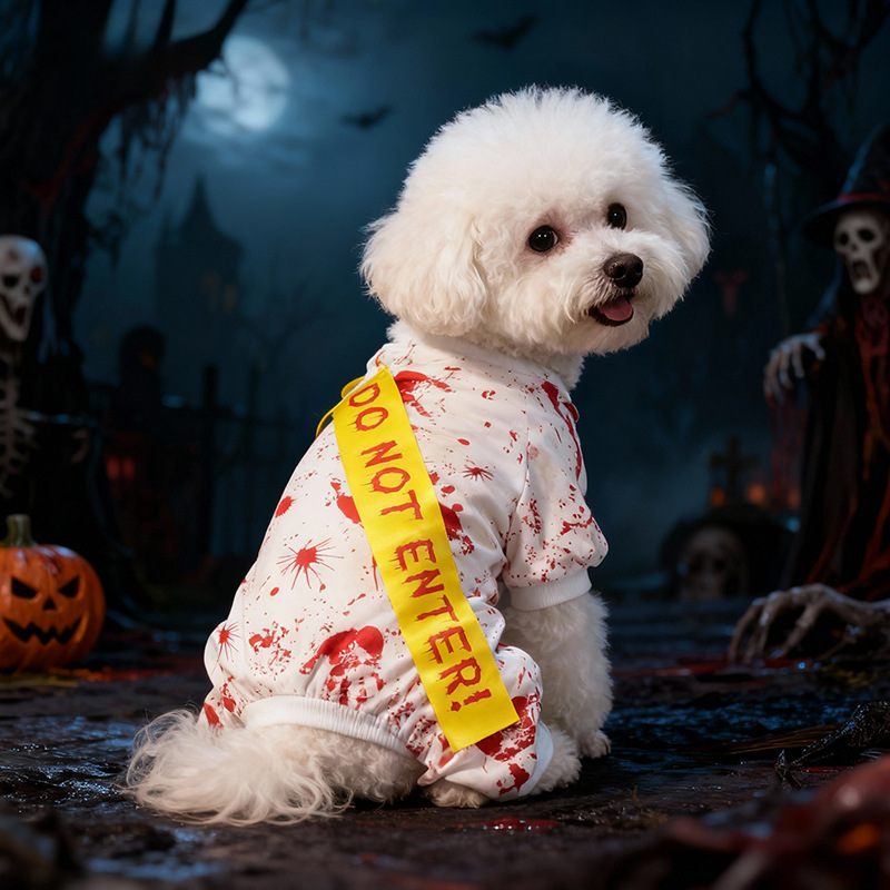 Pet Halloween Bloody Seal Four-Legged Dress for Dogs, Pet Clothing — image 4