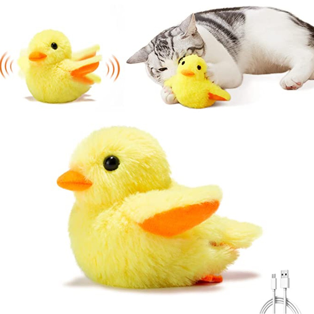 Juguetes para mascotas, simulador de pato bebé eléctrico con gravedad, herramienta de fitness y mejora auto, juguetes para gatos — imagen 1