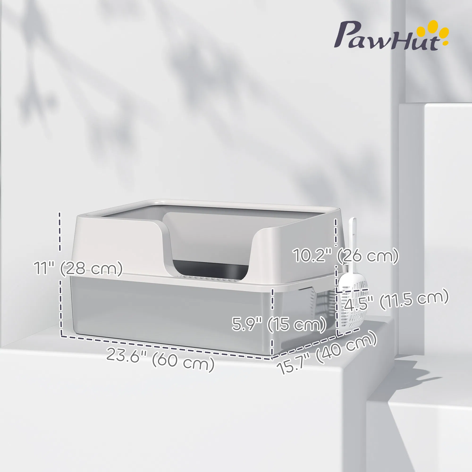 Stainless Steel Cat Litter Box with Lid with Scoop, High Sided, Non-Stick, & Anti-Urine Leakage, Easy Cleaning — image 6