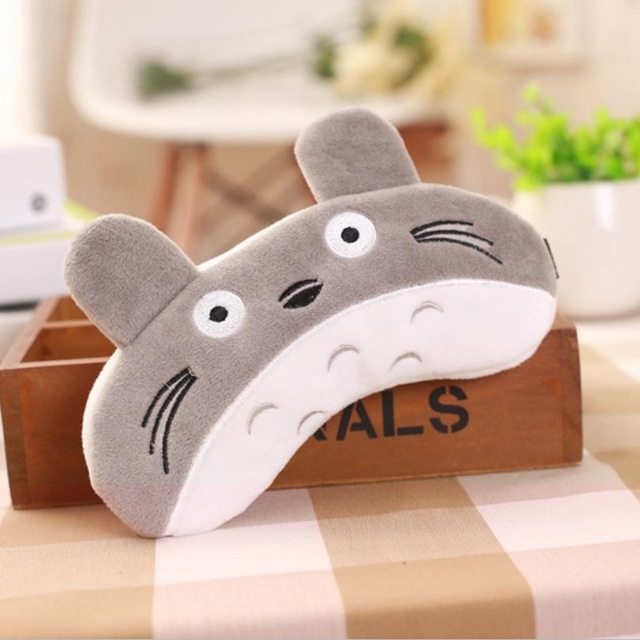 1p bunny / Totoro / fox / lazy sleep mask on holiday travel, relax, sleep aid blindfolded ice cover eye patch sleeping mask cov — image 6