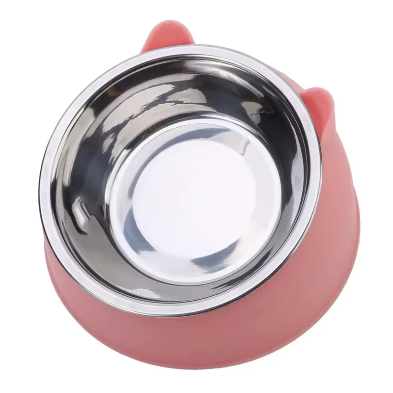 Stainless Steel Cat Bowl with Non Slip Base Cute Cat Ear Design Elevated Pet Food Water Bowl for Dog Kitten Puppy Safe Durable — image 6