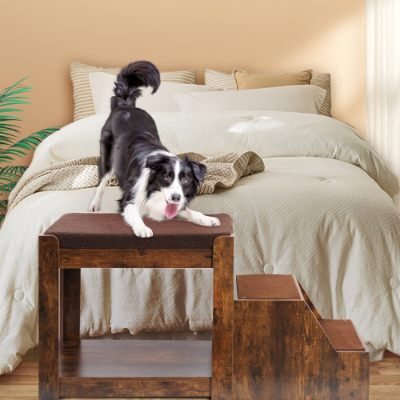 Pet Bunk Bed With Removable Step For Dogs And Cats, Multi-Level Bed Window Perch Seat Platform With Cushion And Cat Scratch Pad, Indoor Use — imagen 9
