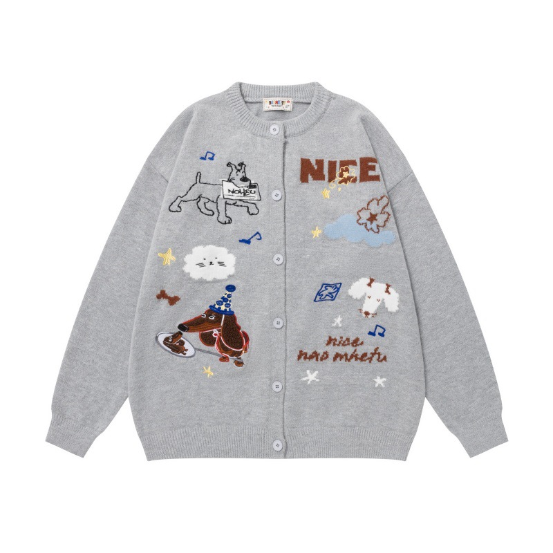 Dog Jacquard Men's and Women's Knitted Sweater — image 8