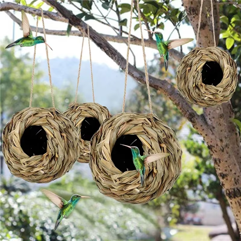 Nido de Pájaros - Jaula de Grano para Aves - Casa de Pájaro Decorativa Exterior — imagen 6