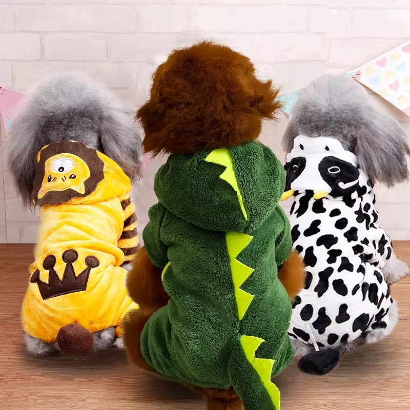 Ropa de perro para mascotas: chaquetas de felpa suave y cálida, trajes, sudaderas con capucha para perros pequeños, cachorros, gatos, Chihuahua, Yorkshire, chaquetas de disfraces — imagen 3