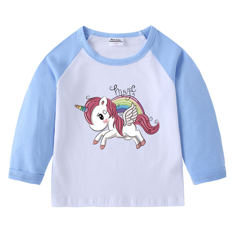 Unicorn Shoulder T-shirt Round Neck Base Long Sleeve — image 3