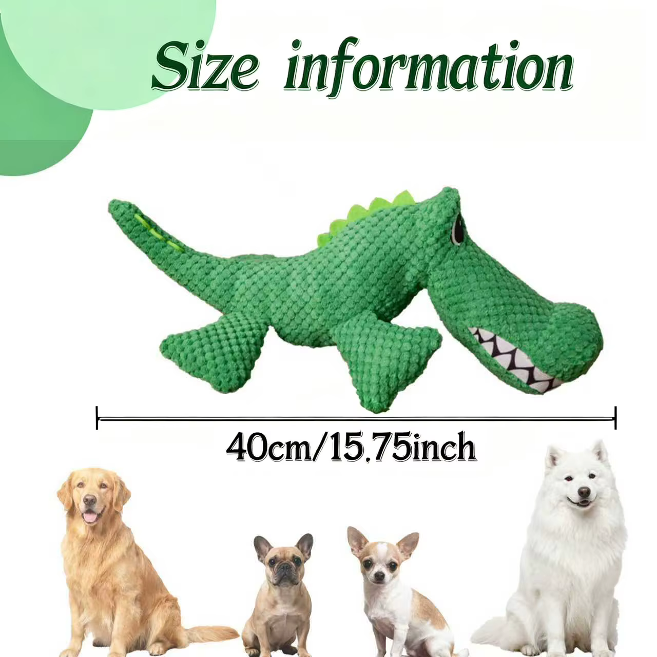 Pet Chew-Resistant Plush Interactive Toy with Sound, Dinosaur Shape, Crocodile, Suitable for Large, Medium, and Small Pets Like Cats and Dogs, Double-Layer Fabric, Built-In Airbag — image 6