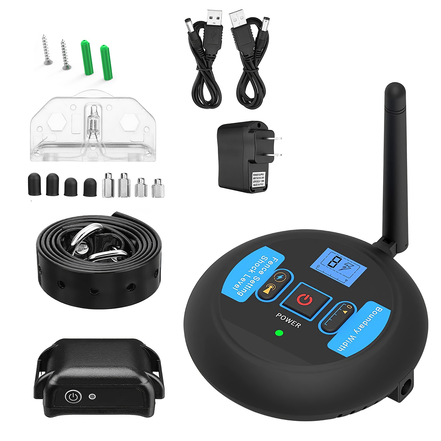 1 Juego de Cerca Eléctrica Inalámbrica para Perros Sistema de Contención Perimetral con Descarga, Collar de Entrenamiento Eléctrico para Perros Pequeños, Medianos y Grandes — imagen 15