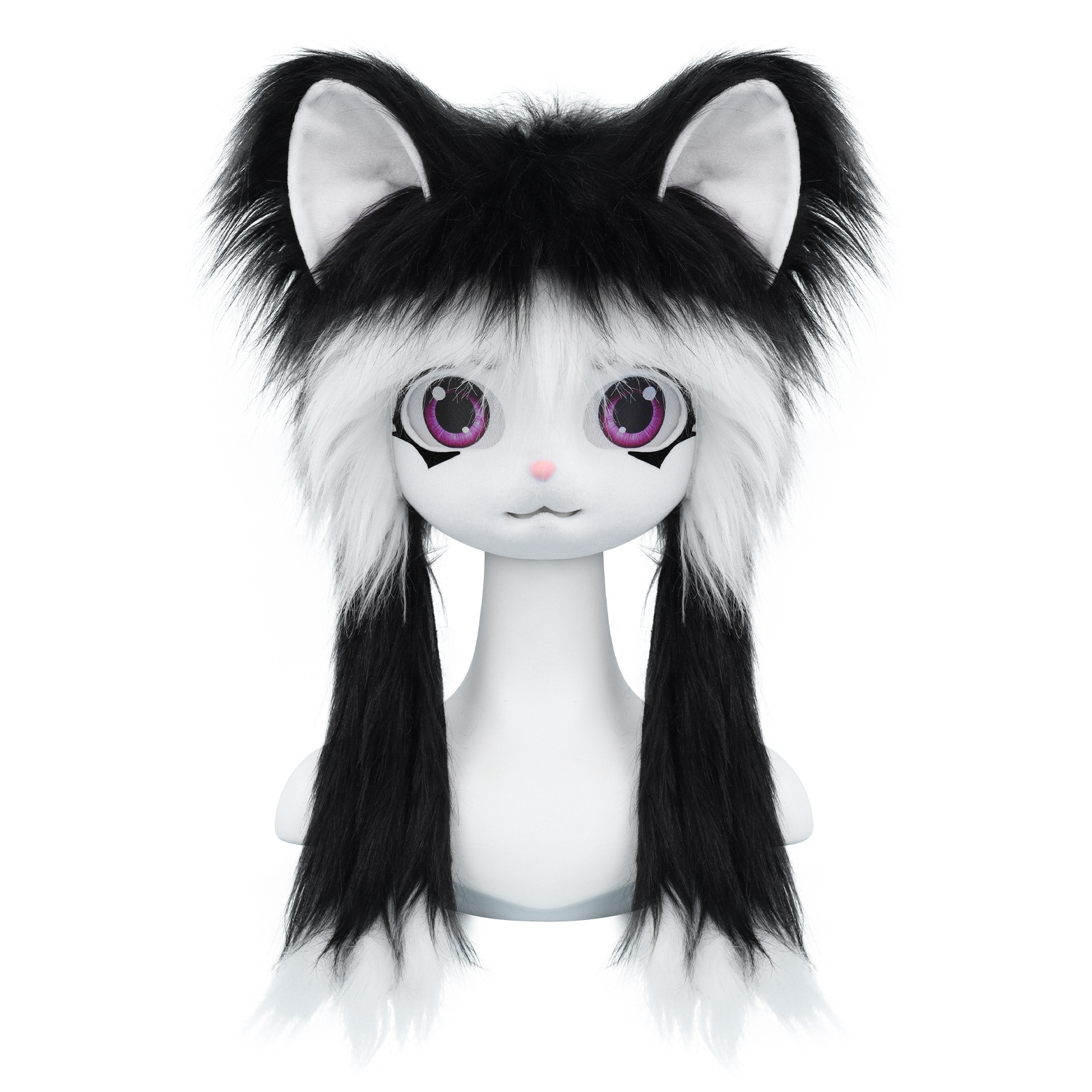 Kigurumi Plush Animal Head Wearable Hoodie Lolita Ready-to-Wear Cosplay Cute Animal Costume Furry Costume — image 7