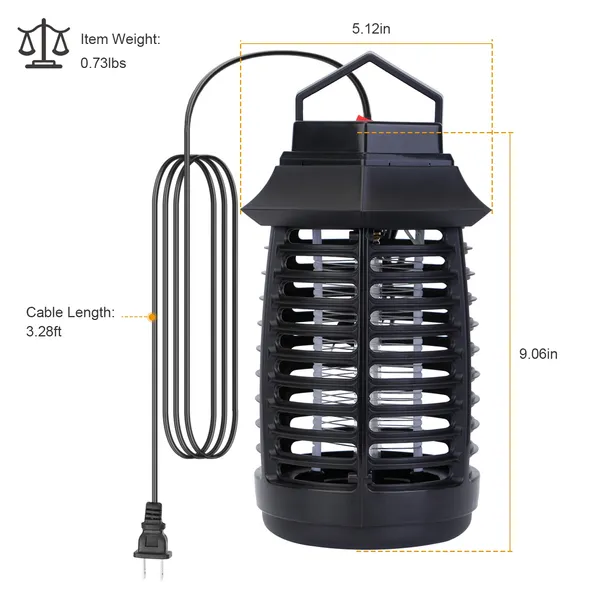 Atrapaluzas Eléctricos Lámpara UV Asesino de Mosquitos Luz Trampa de Plagas Insecto Cazador — imagen 2