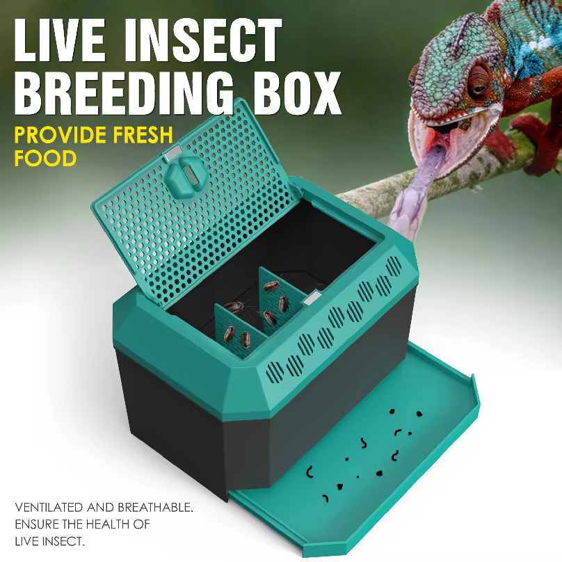 Multi Purpose Insect Habitat for Crickets, Dubia Cockroaches, Breadworms, and Silkworms, with Ventilation and Breathability