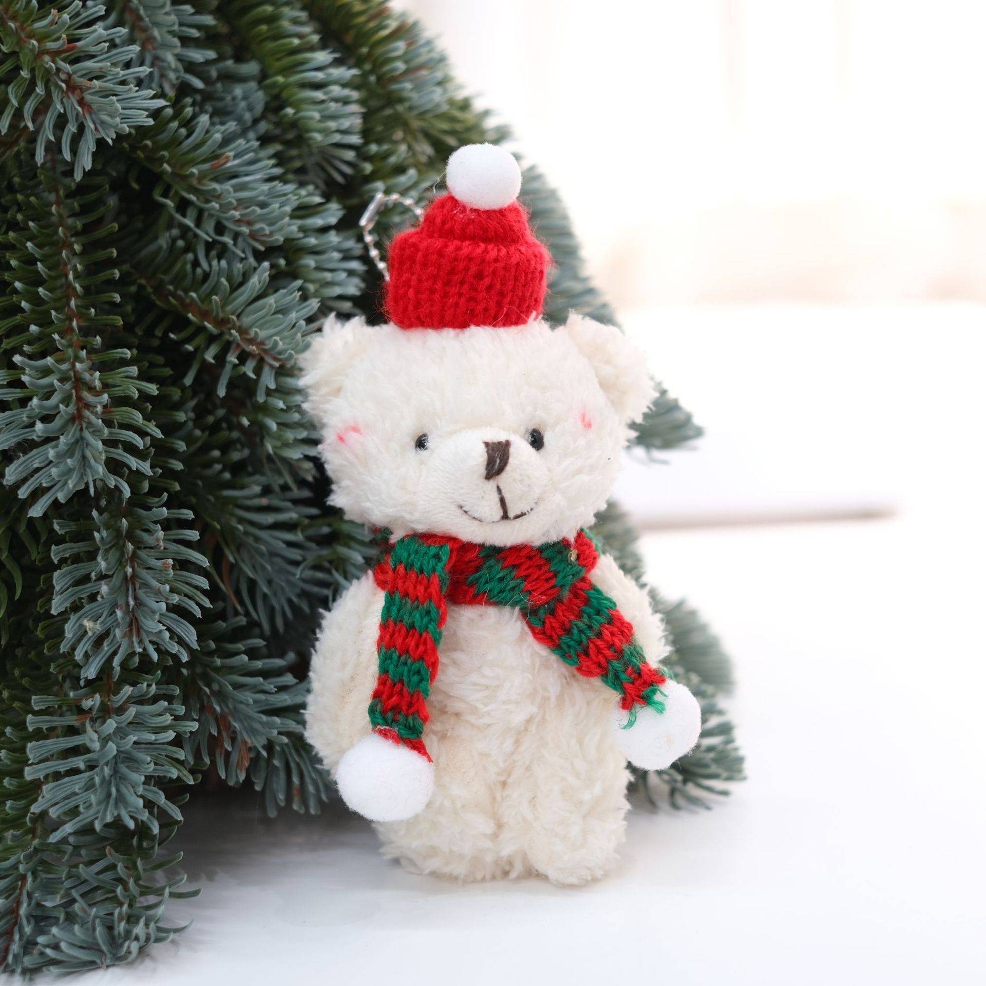 Pulsera de Sombrero Rojo Navideño Adorable Oso de Peluche Unido Regalo Caja Accesorios — imagen 7