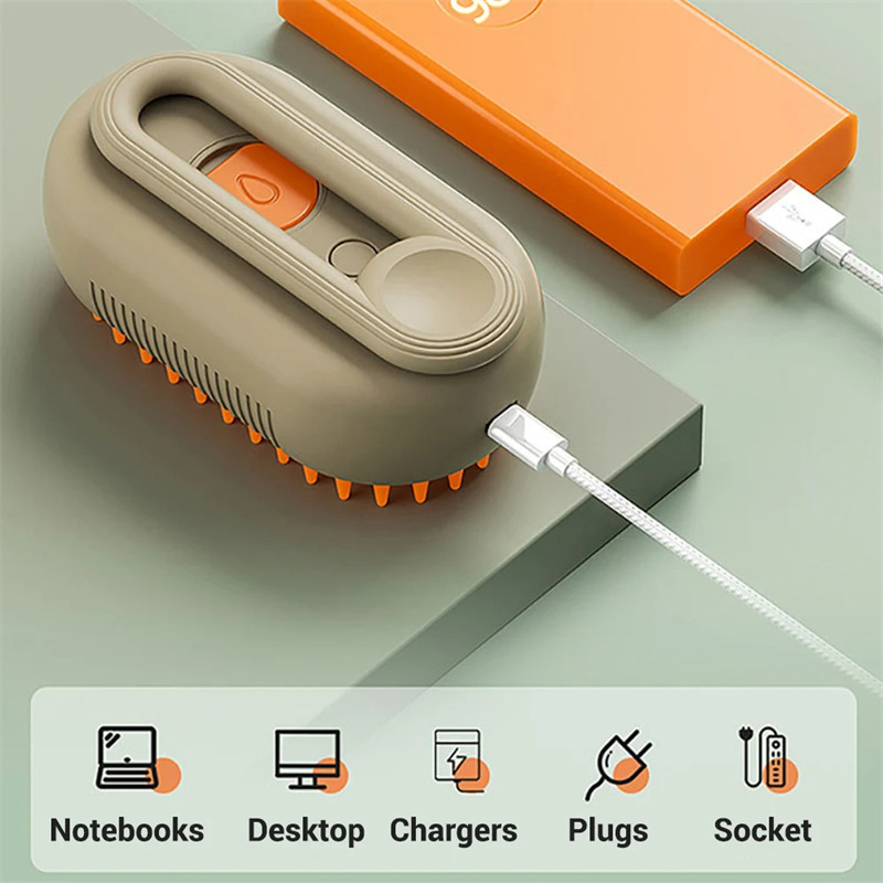 Pulidor de Gato con Vapor 3 en 1 - Cepillo Eléctrico para Mascotas con Masaje y Eliminación de Pelo — imagen 8