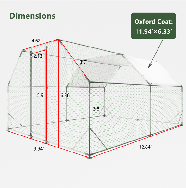 Cubo de Gallinas Plano de 10x13 pies — imagen 3