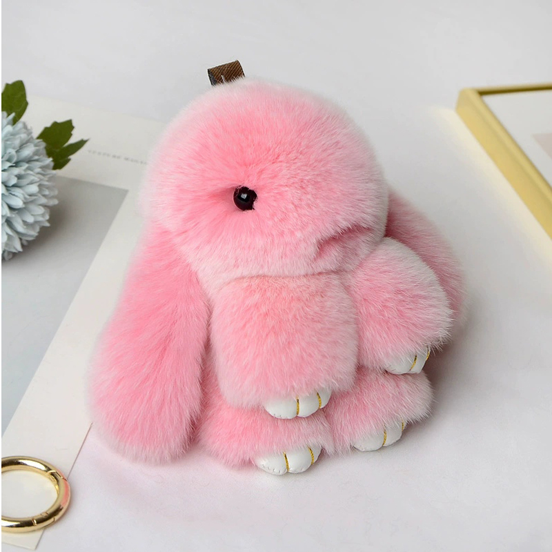 Bunny de PomPom Suave, Ratón de Peluche Corte, Ideal para Bolsas, Llaves, Espejos de Autos y Teléfonos — imagen 4