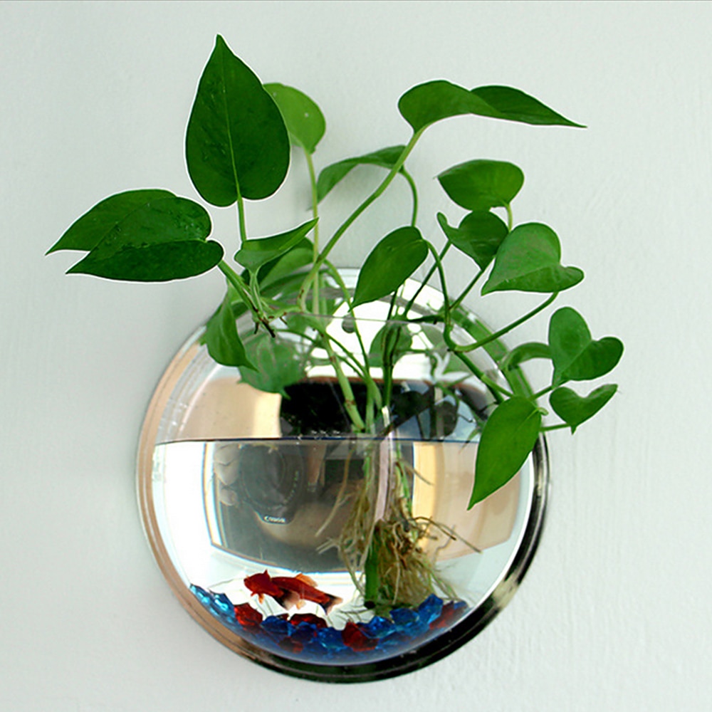 Pot Plant Wall Mounted Newest Hanging Decor Bubble Bowl Flowers Fish Tank Home Decor Aquarium Home Decoration Accessories — image 2