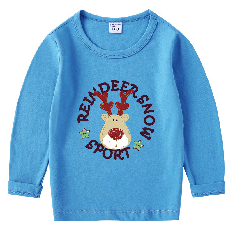 Christmas deer base T-shirt long sleeved top — image 5