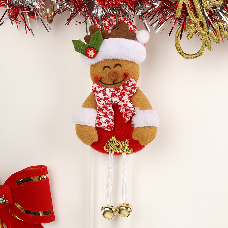Christmas Pendant Accessories Cartoon Santa Claus Elk Pendant Christmas Tree Bell Backpack Mobile Phone Pendant — image 3