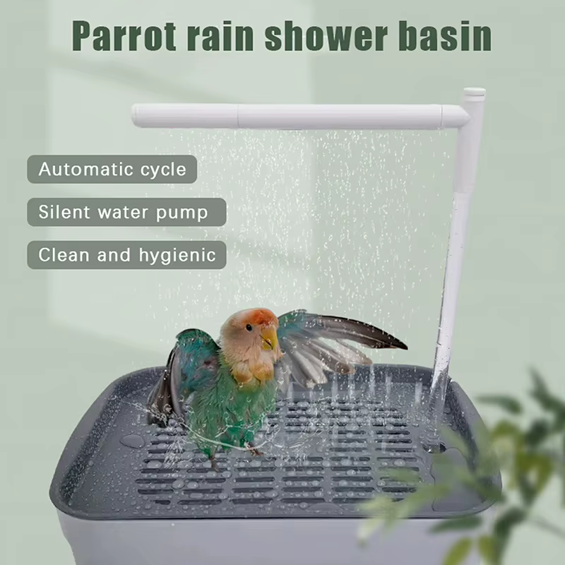 New Automatic Parrot Bird Bath Tub USB Electric Pet Circulating Water Bathtub Shower Fountain Pet Supplies — image 2