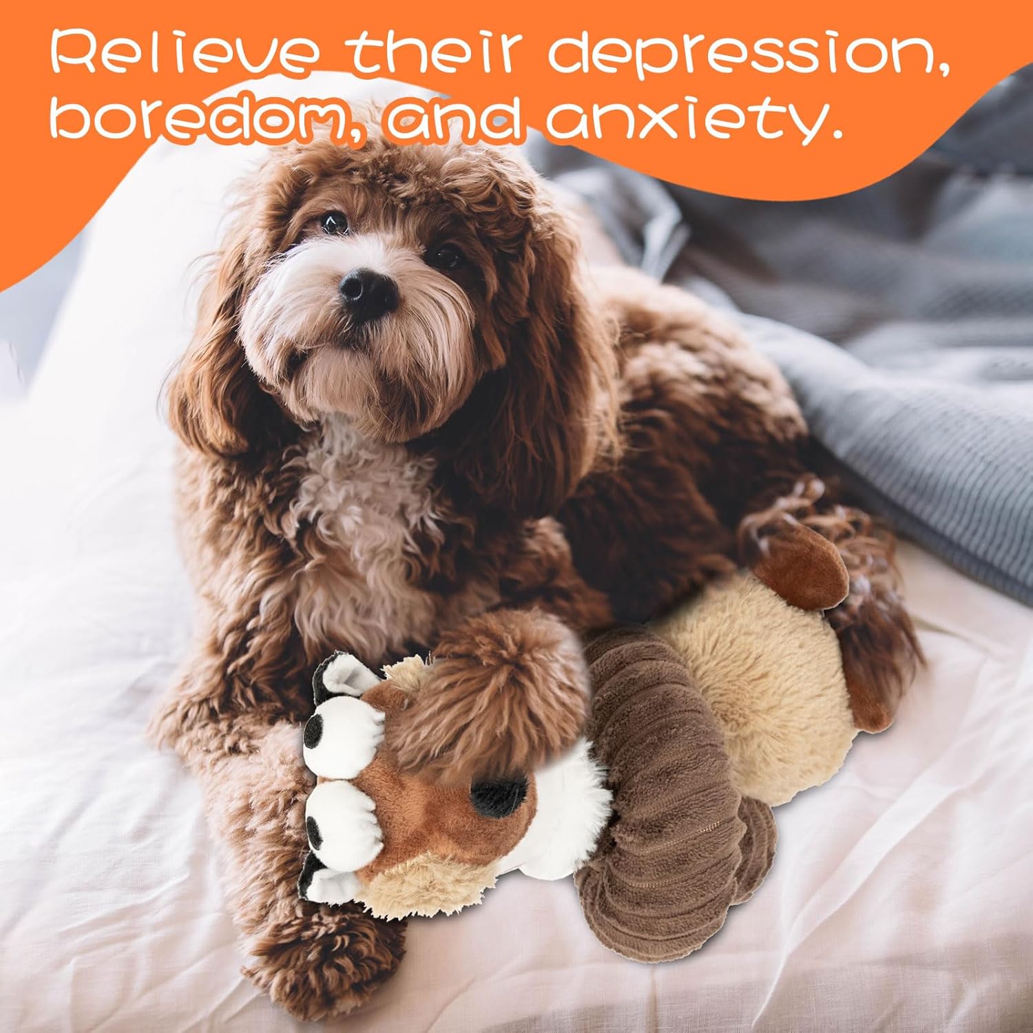 Juguetes de Perro con Sonido Plush para Cachorros Juguetes de Peluche y Crinkle para Perros Pequeños Medianos Grandes — imagen 6