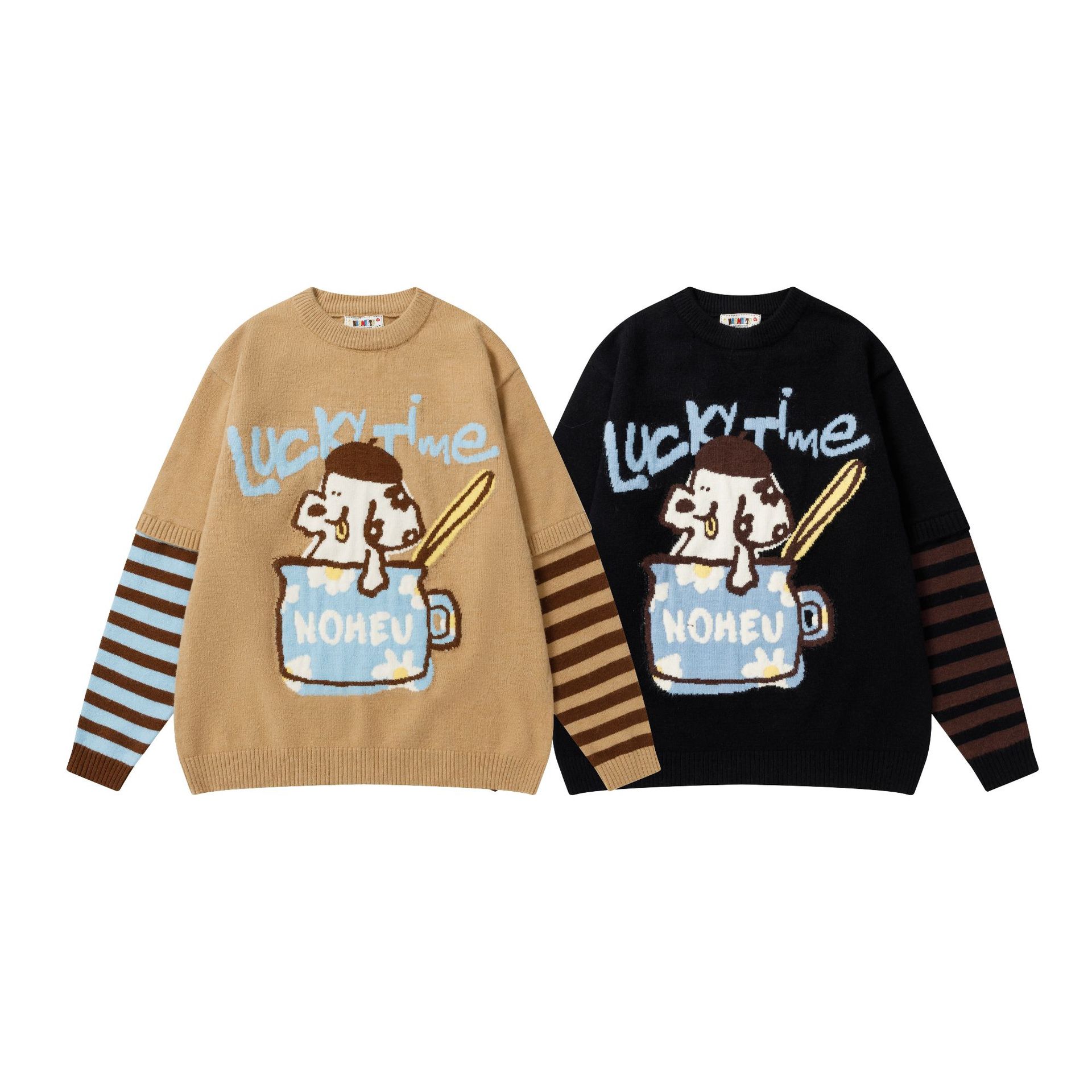 Fake two puppy jacquard sweaters — image 6