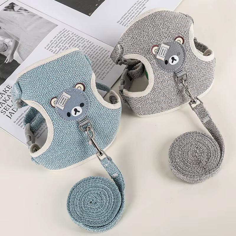 Set de arnés y correa para conejos: accesorios divertidos para caminatas al aire libre con mascotas — imagen 3